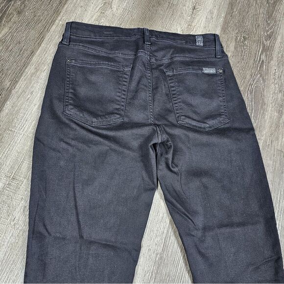 7 For All Mankind Bair The Ankle Skinny Jeans Womens Size 28 Black Stretch - Picture 5 of 12